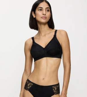 Sutien clasic, fără armătură Triumph Doreen + Cotton 01 N Negru