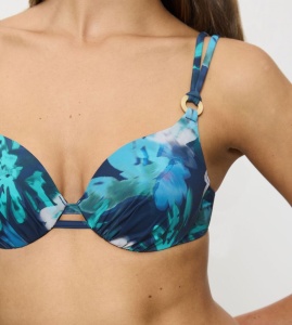 Sutien de baie cu sârmă și cupe buretate, imprimeu tropical, Triumph Summer Fleur WP - Img 4
