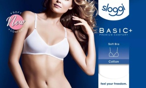 Sutien din bumbac fără armătură, Sloggi Basic+ N Alb - Img 6