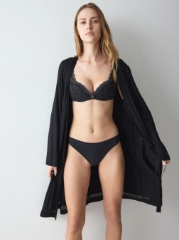 Sutien push-up fără armătură, Triumph Comfort Allure PU Negru - Img 4