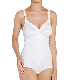 Body cu dantelă, Triumph Formfit Body Suit Alb