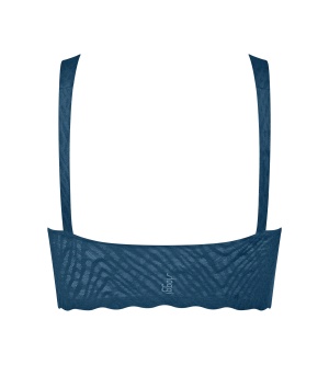 Bustieră fără armătură, dantelat, Sloggi ZERO Feel Bliss Bralette Albastru - Img 6