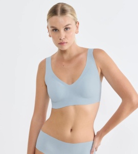 Bustieră invizibilă, fără cusături, Sloggi ZERO Feel 2.0 Bralette Albastru