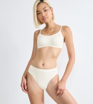 Chilot damă clasic din bumbac organic, Sloggi GO Daily Cotton Tai Crem - Img 4