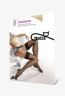 Ciorapi subțiri cu bandă de silicon dublată din dantelă Gatta Michelle 04, 8 DEN, Daino - Img 8