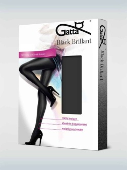 Colanți lucioși cu vârf, Gatta Black Brillant 120 DEN, Negru - Img 2