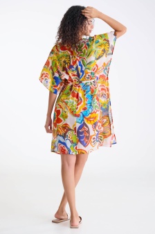 Lisca Mexico 49625, Caftan de plajă ușor transparent și lejer, Coral - Img 5