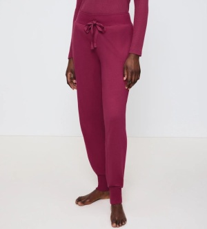 Pantaloni damă din 100% bumbac moale, Triumph Mix & Match Trousers Jersey Bordo