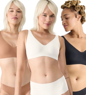 Set de 3 sutiene, Sloggi ZERO Feel 2.0 Soft bra Crem, Bej, Negru