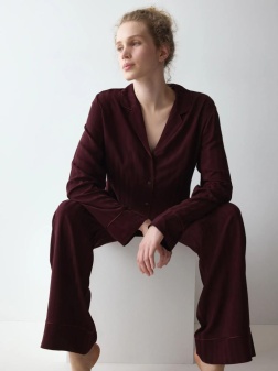 Set de pijama din două piese, Triumph Amourette Jacquard PW Bordo - Img 4