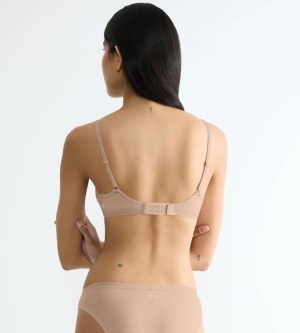 Sutien bumbac fără armătură, Sloggi GO Daily Cotton Soft bra Bej - Img 2