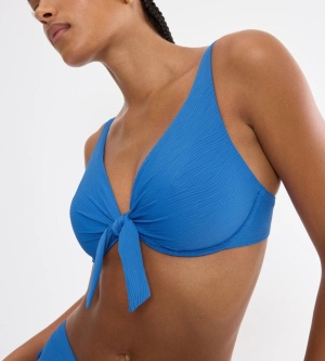 Sutien cu armătură cu decolteu V plunge, Triumph Summer Dune W Albastru - Img 3