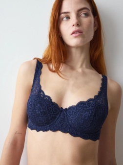 Sutien cu armătură și cupe buretate, Triumph Amourette WHP Bleumarin - Img 3