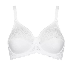 Sutien cu armătură și dantelă feminină, Triumph Romy W Alb - Img 3
