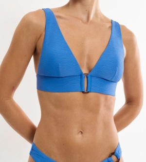 Sutien de baie fără armătură, cu cupe buretate detașabile, Triumph Summer Dune P Albastru - Img 3