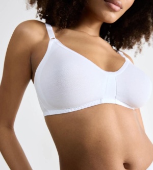 Sutien din bumbac fără armătură, Sloggi Basic+ N Alb - Img 3
