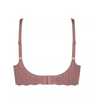 Sutien fără armătură, cupe detașabile, Sloggi ZERO Feel Bliss Soft bra Maro - Img 5