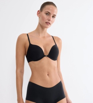 Sutien push-up cu închidere frontală Triumph Pure Micro WHUF Negru