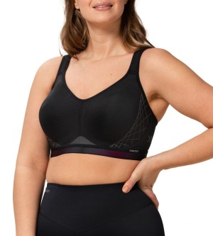 Sutien sport cu susținere ridicată, Triumph Triaction Cardio Flow P Negru - Img 9