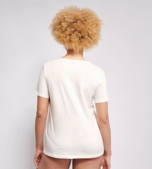 Tricou femei Sloggi EVER EASE din bumbac organic, Sloggi EVER Ease T-Shirt Crem - Img 2