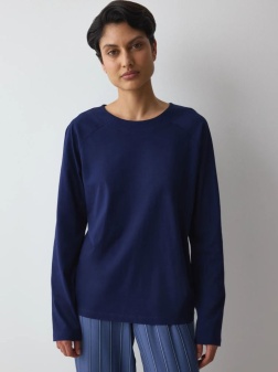 Bluză de casă cu mâneci lungi, Triumph Mix & Match Top LSL X Bleumarin