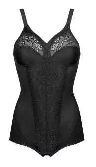 Body modelator fără sârmă cu dantelă feminină, Triumph Romy BS Negru - Img 3