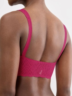 Bustieră fără armătură, dantelat, Sloggi ZERO Feel Bliss Bralette Ciclam - Img 3