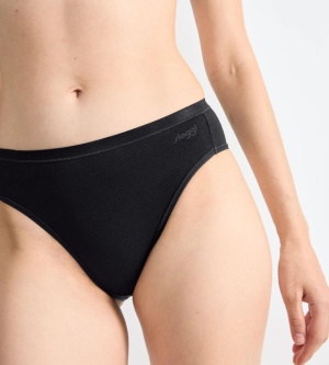 Chilot damă clasic din bumbac organic, Sloggi GO Daily Cotton Tai Negru - Img 3