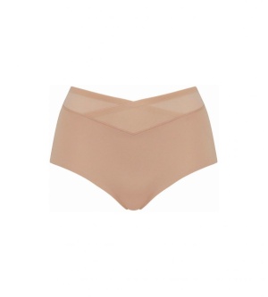 Chilot modelator cu talie înaltă, fără cusături vizibile, Triumph True Shape Sensation Maxi Bej - Img 5