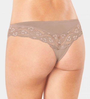 Chiloți Brazilian din microfibră și dantelă, Triumph Lovely Micro Brazilian String - Img 2