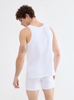 Maiou bărbătesc din bumbac, Sloggi SLG Base Tank Top Alb - Img 2
