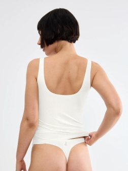 Maiou fără cusături din modal, Sloggi ZERO Feel Pure Tank Top Crem - Img 2