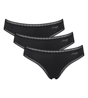Pachet de 3 Chiloți cu talie joasă, Sloggi GO Crush Mini C3P Negru - Img 2