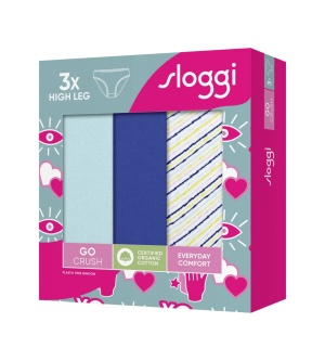 Pachet de 3 Chiloți răscroiți, Sloggi GO Crush High leg C3P