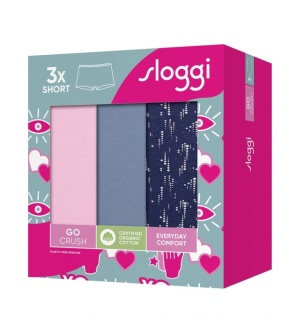 Pachet de 3 chiloți Sloggi GO Crush Short C3P