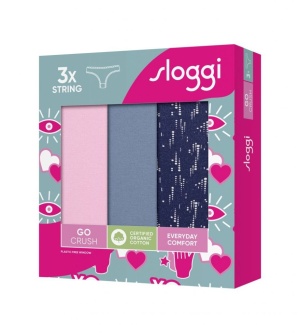 Pachet de 3 Chiloți tanga, Sloggi GO Crush String C3P