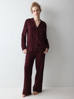 Set de pijama din două piese, Triumph Amourette Jacquard PW Bordo