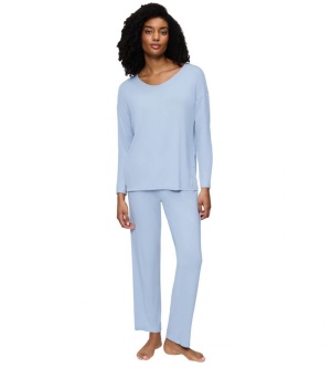 Set Pijama Triumph Timeless Sensuality PK LSL Albastru - Img 7