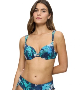 Sutien de baie cu sârmă și cupe buretate, imprimeu tropical, Triumph Summer Fleur WP - Img 6
