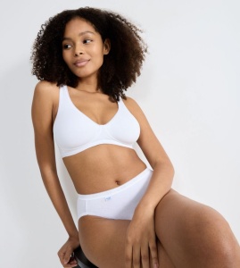 Sutien esențial din bumbac fin cu decolteu în V, Sloggi Basic+ Soft Bra - Img 3