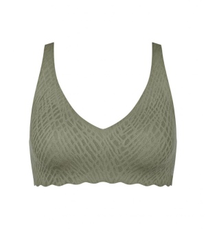 Sutien fără armătură, cupe detașabile, Sloggi ZERO Feel Bliss Soft bra Verde - Img 5