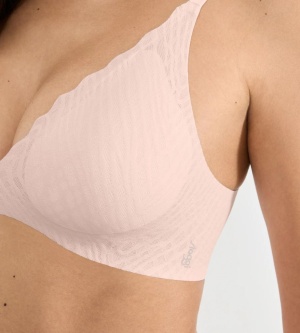 Sutien push-up fără armătură, Sloggi ZERO Feel Bliss THE UP P Bra Roz - Img 3