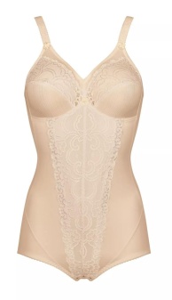 Body modelator fără sârmă cu dantelă feminină, Triumph Romy BS Bej - Img 3