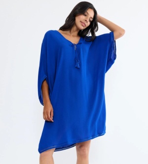 Caftan de plajă Triumph Beach MyWear Kaftan Albastru