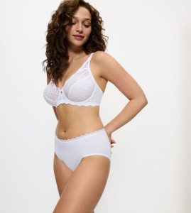 Chilot cu talie medie din bumbac, Triumph Feel Of Cotton Midi - Img 3