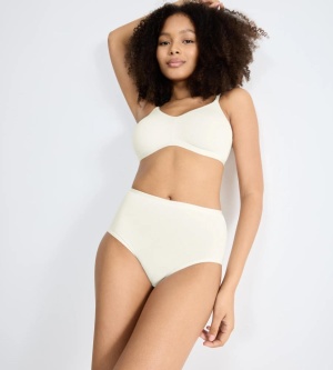 Chilot damă cu talie înaltă Sloggi GO Daily Cotton Highwaist Crem - Img 4