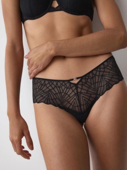 Chilot hipster cu tulle transparent, Triumph That Night In Vegas Hipster Negru - Img 3