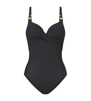 Costum de baie întreg cu cupe buretate și armătură, Triumph Summer Twist OWP 01 Negru - Img 5