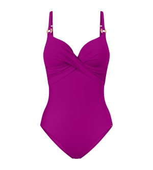 Costum de baie întreg cu cupe buretate și armătură, Triumph Summer Twist OWP 01 Mov - Img 5