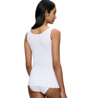Maieu invizibil din bumbac, cu bretele late, Triumph Feel Of Cotton Tank Top - Img 7